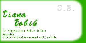 diana bobik business card